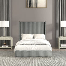 将图片加载到图库查看器,Santorini Modern Contemporary Fur Chenille Fabric Minimalist Platform Bed