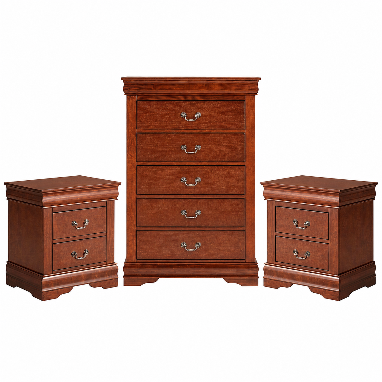 Transitional Solid Wood Chest with English Dovetail Drawers and Bracket Feet