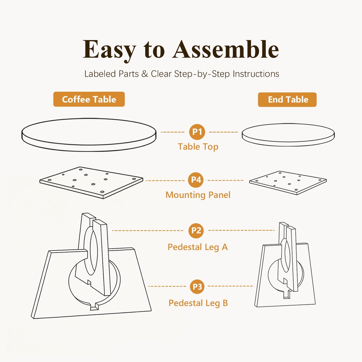 Coffee Table & End Table Set