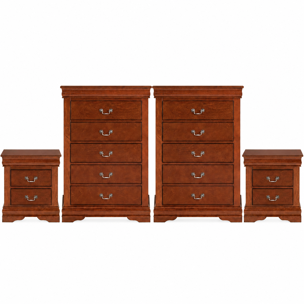 Transitional Solid Wood Chest with English Dovetail Drawers and Bracket Feet