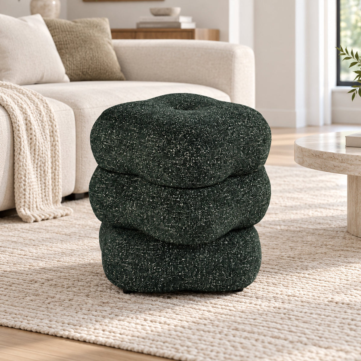 3-Level Swivel Stool with 2 Rotating Tiers, No Assembly Required