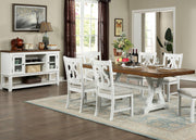 Auletta Rustic Farmhouse 7-Piece Dining Room Set