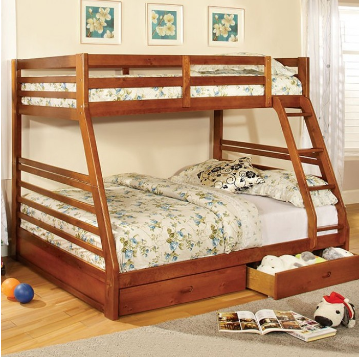 California Modern Bunk Bed - Twin/Twin or Twin/Full with Storage