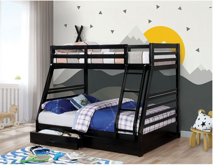 California Modern Bunk Bed - Twin/Twin or Twin/Full with Storage