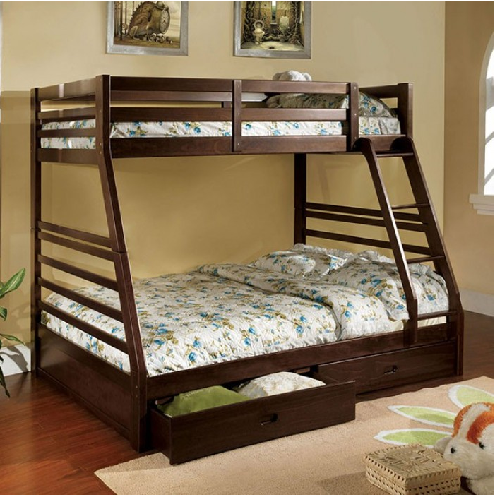 California Modern Bunk Bed - Twin/Twin or Twin/Full with Storage