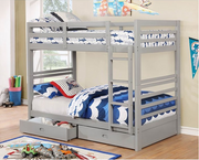 California Modern Bunk Bed - Twin/Twin or Twin/Full with Storage