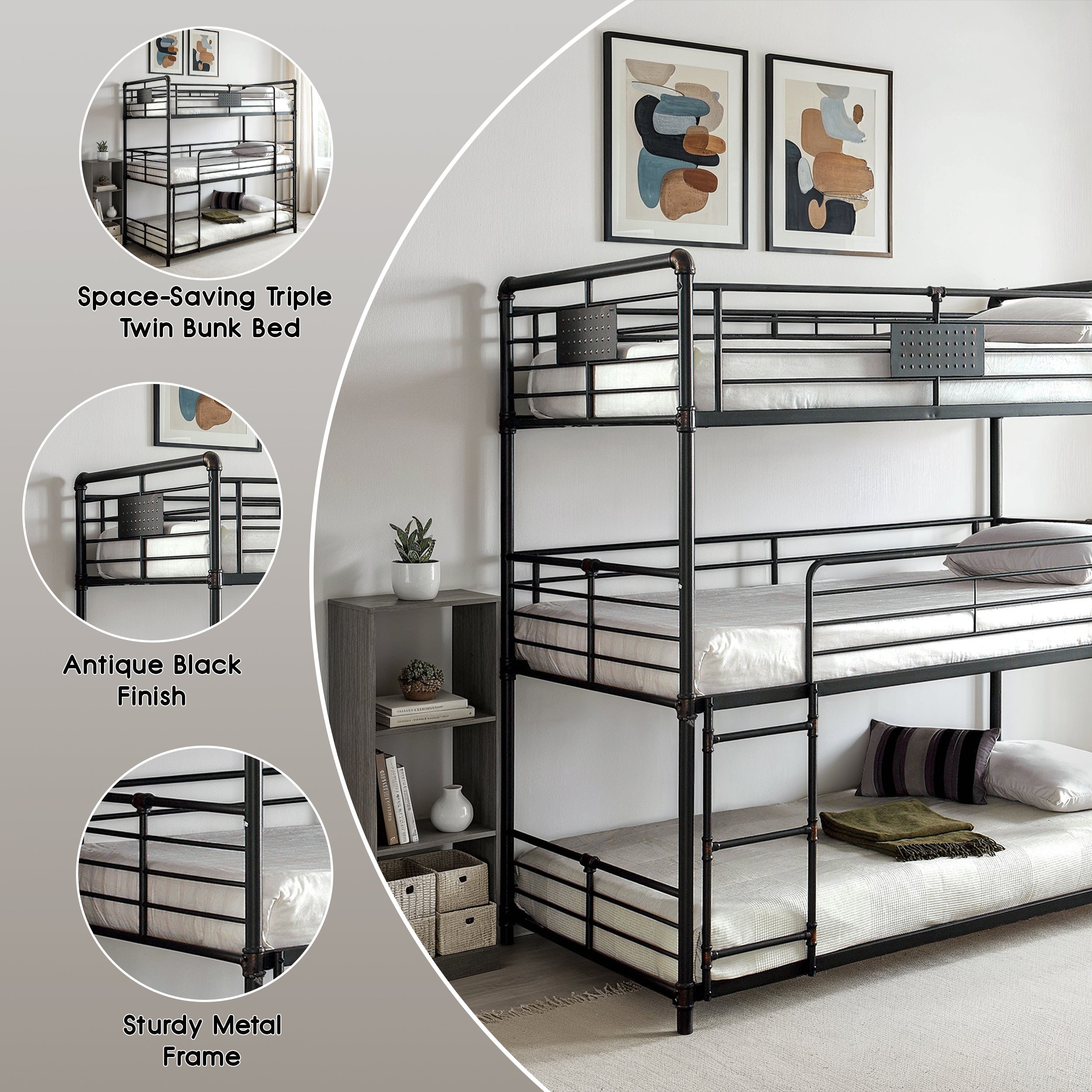 Ekaterina Industrial Bunk Bed