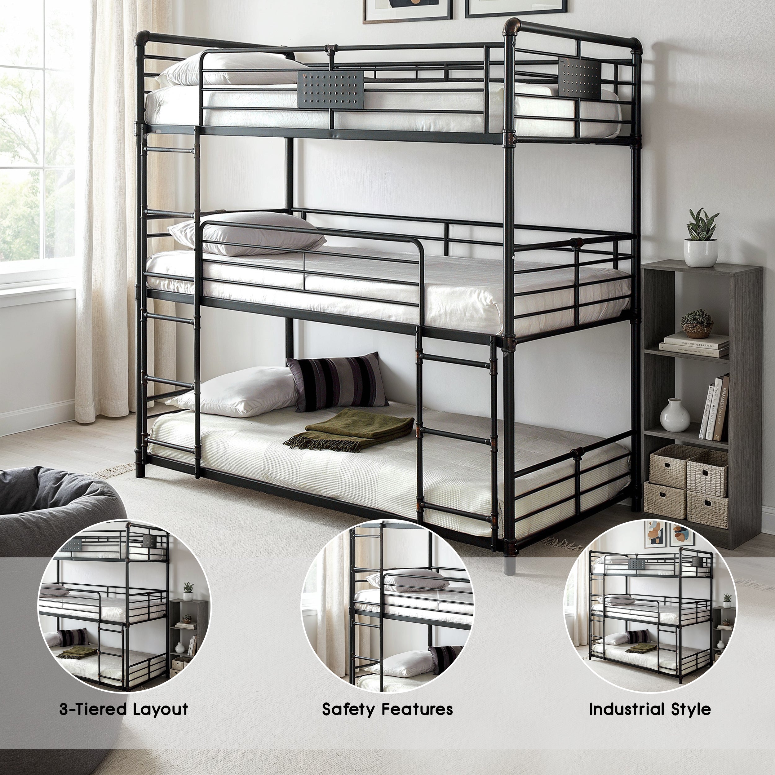 Ekaterina Industrial Bunk Bed