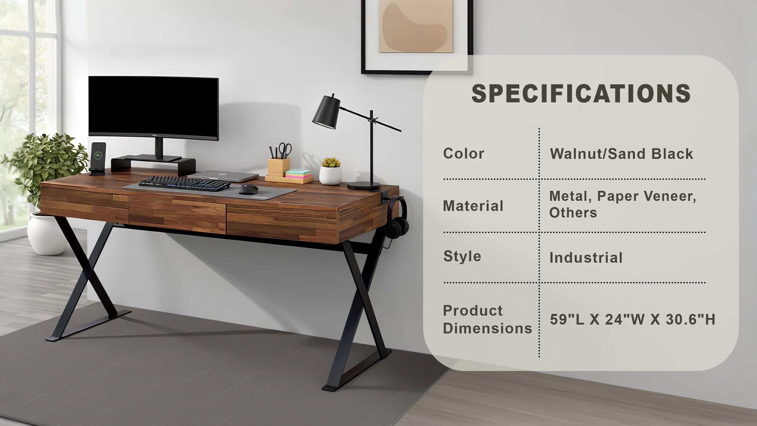Talora Industrial Desk