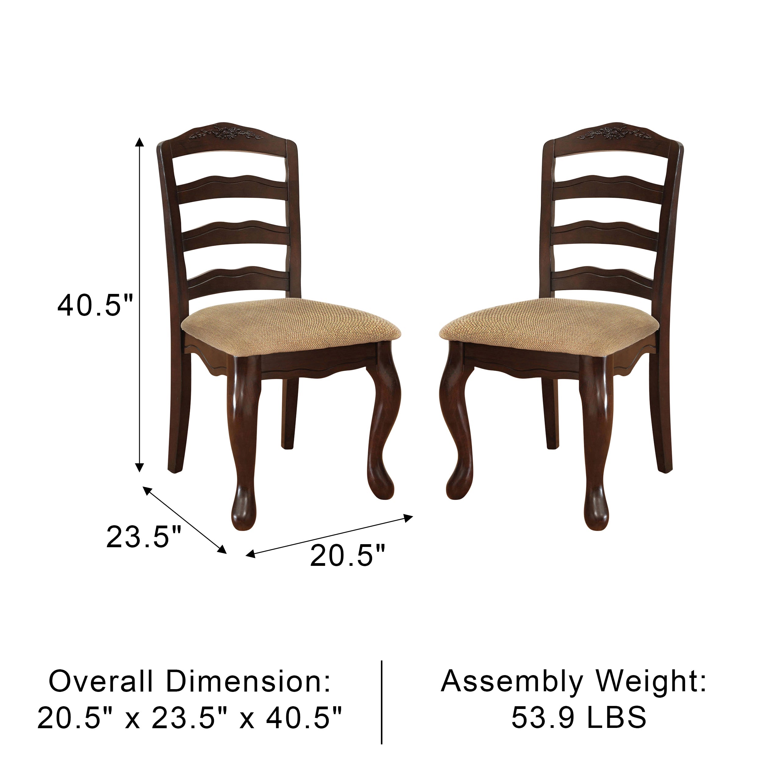 Mapleton Transitional Chair, Set of 2