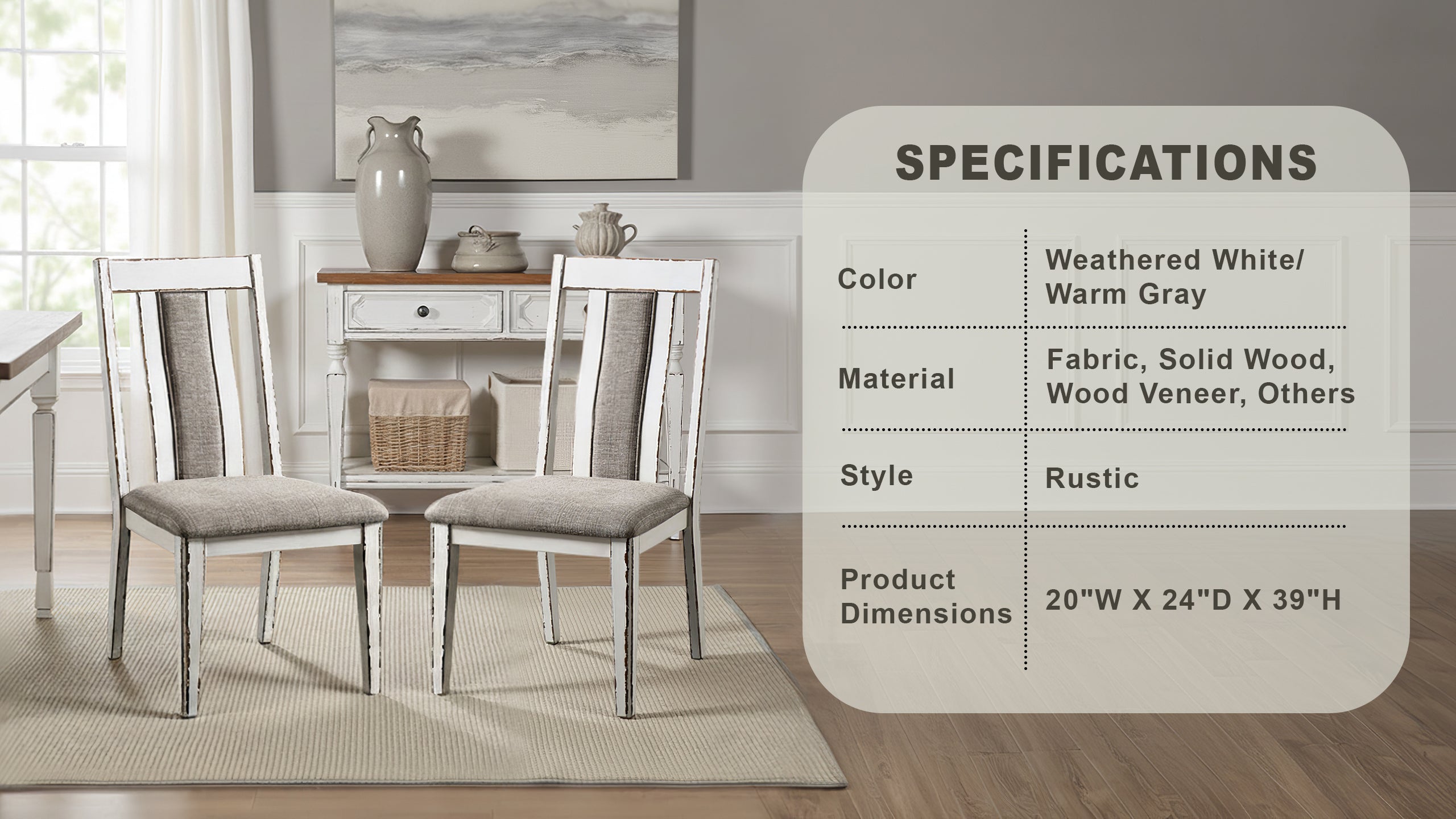 Elswyn Rustic Chair, Set of 2