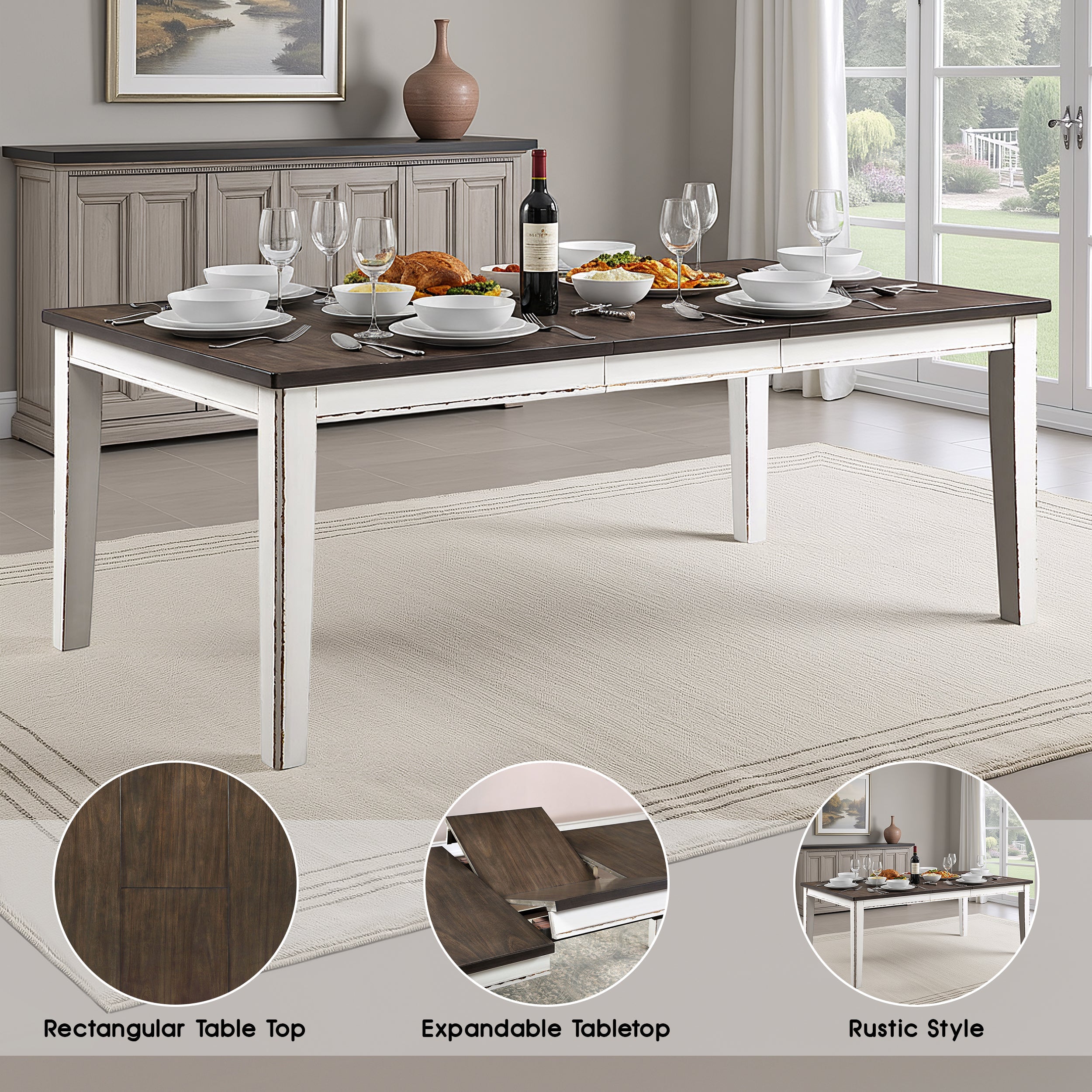 Elswyn Rustic Dining Table