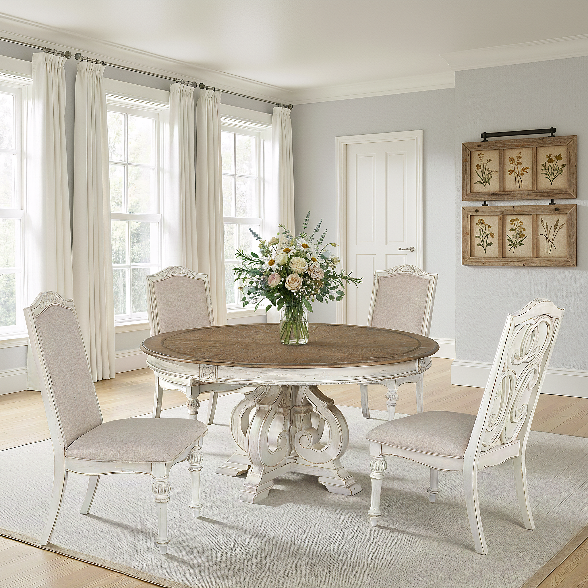 Valora Rustic Dining Set, 5 Pieces