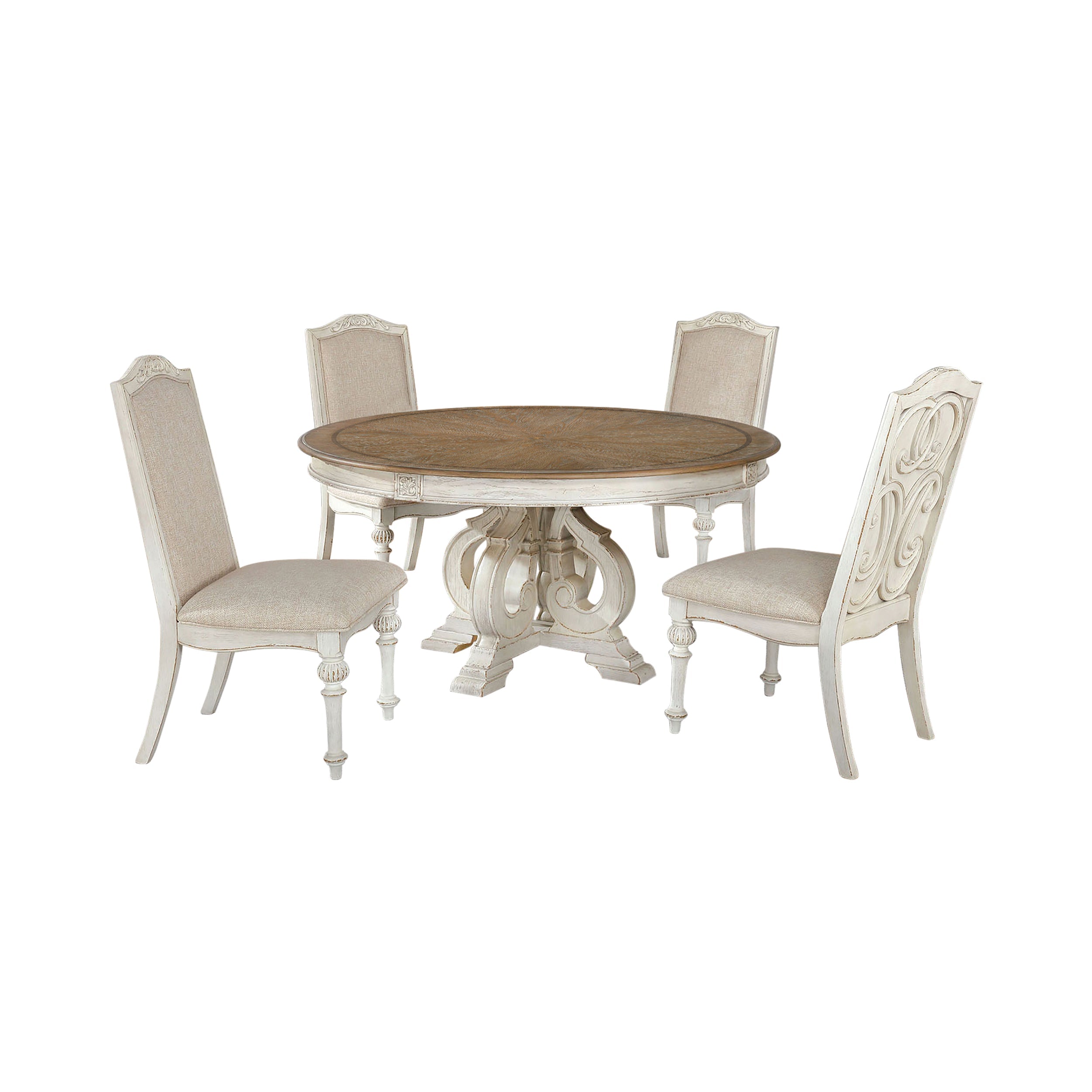 Valora Rustic Dining Set, 5 Pieces