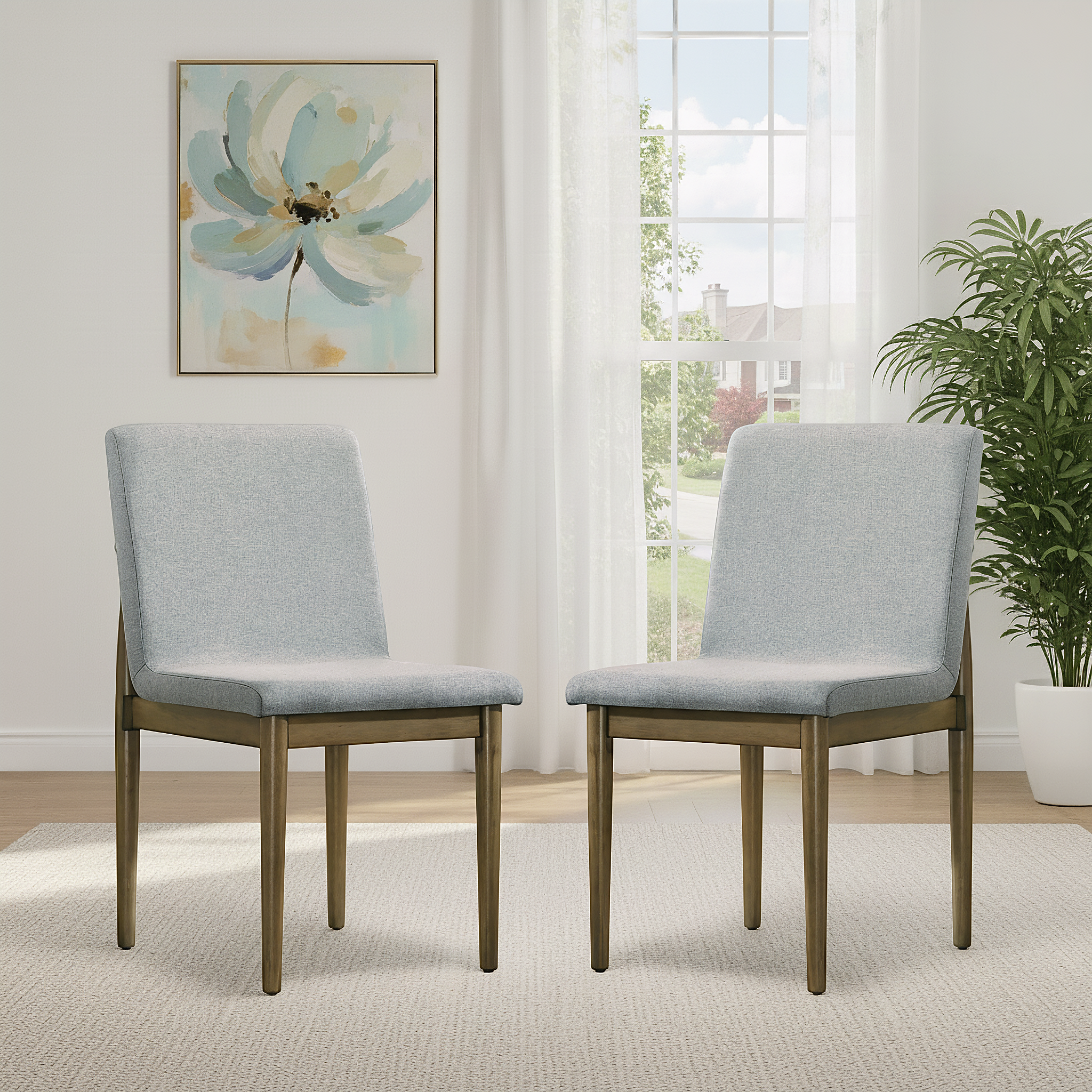 Kensford Mid-Century Modern Chair, Set of 2