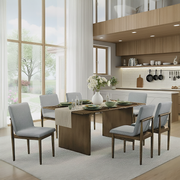 Kensford Mid-Century Modern Dining Set, 7 Pieces