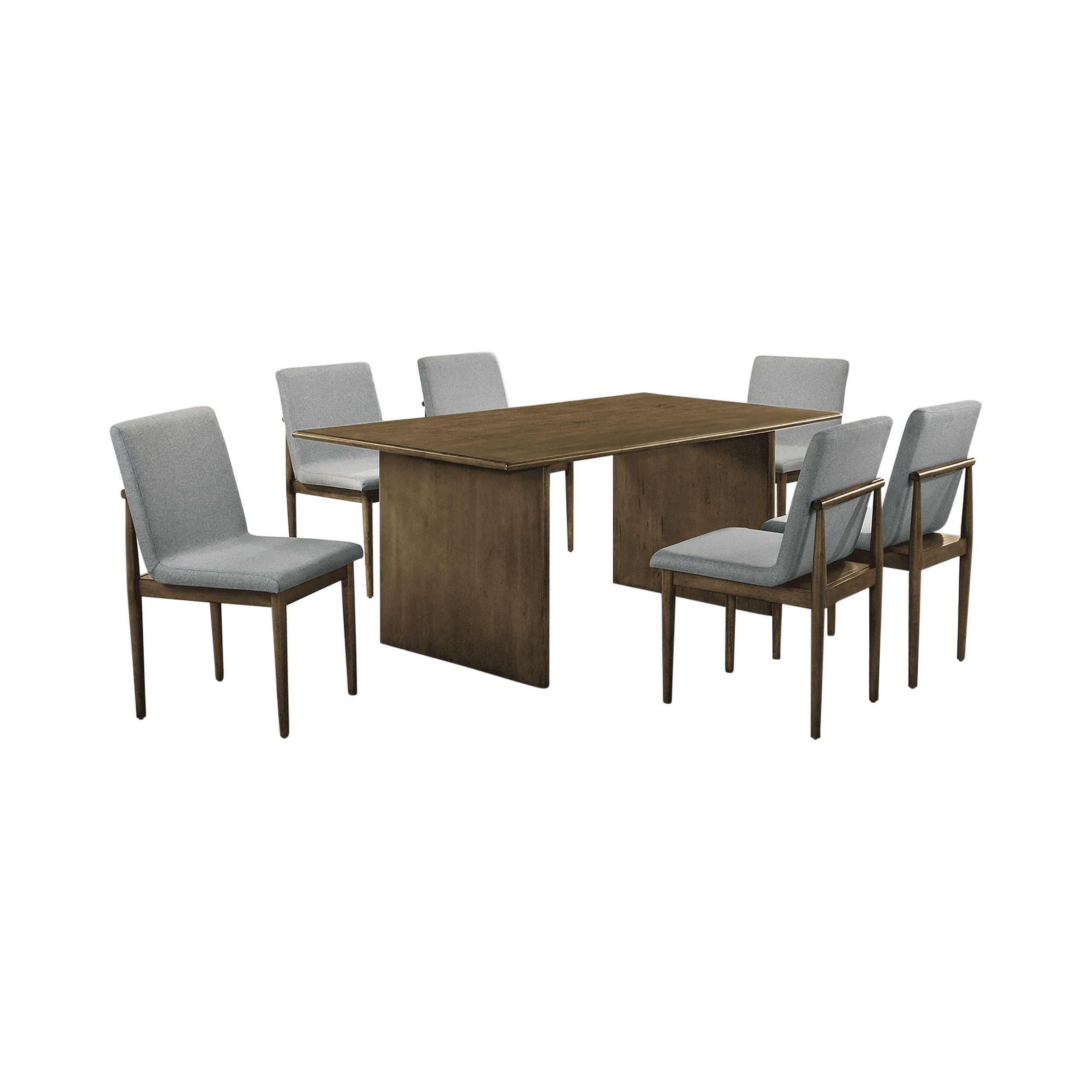 Kensford Mid-Century Modern Dining Set, 7 Pieces