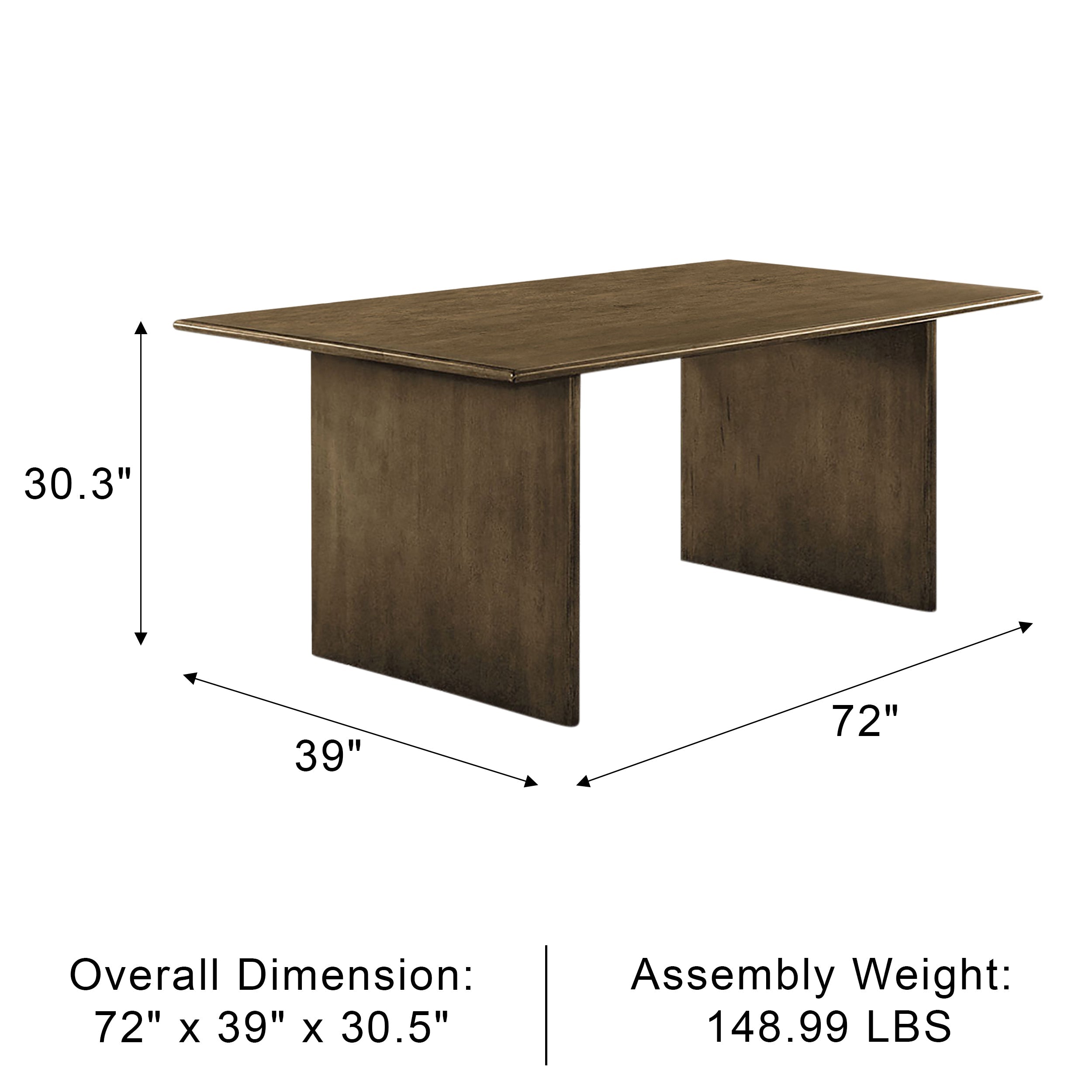 Kensford Mid-Century Modern Dining Table