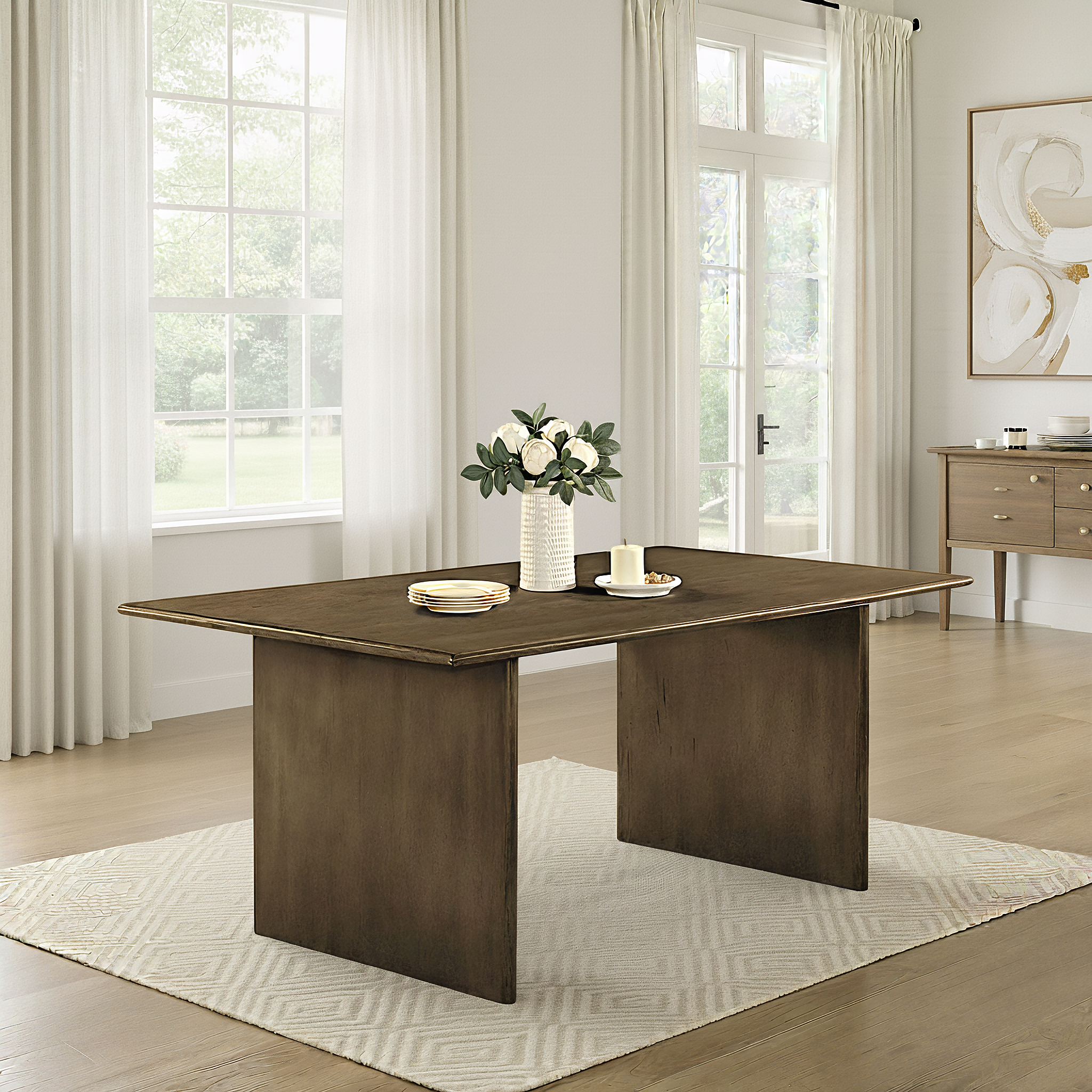 Kensford Mid-Century Modern Dining Table