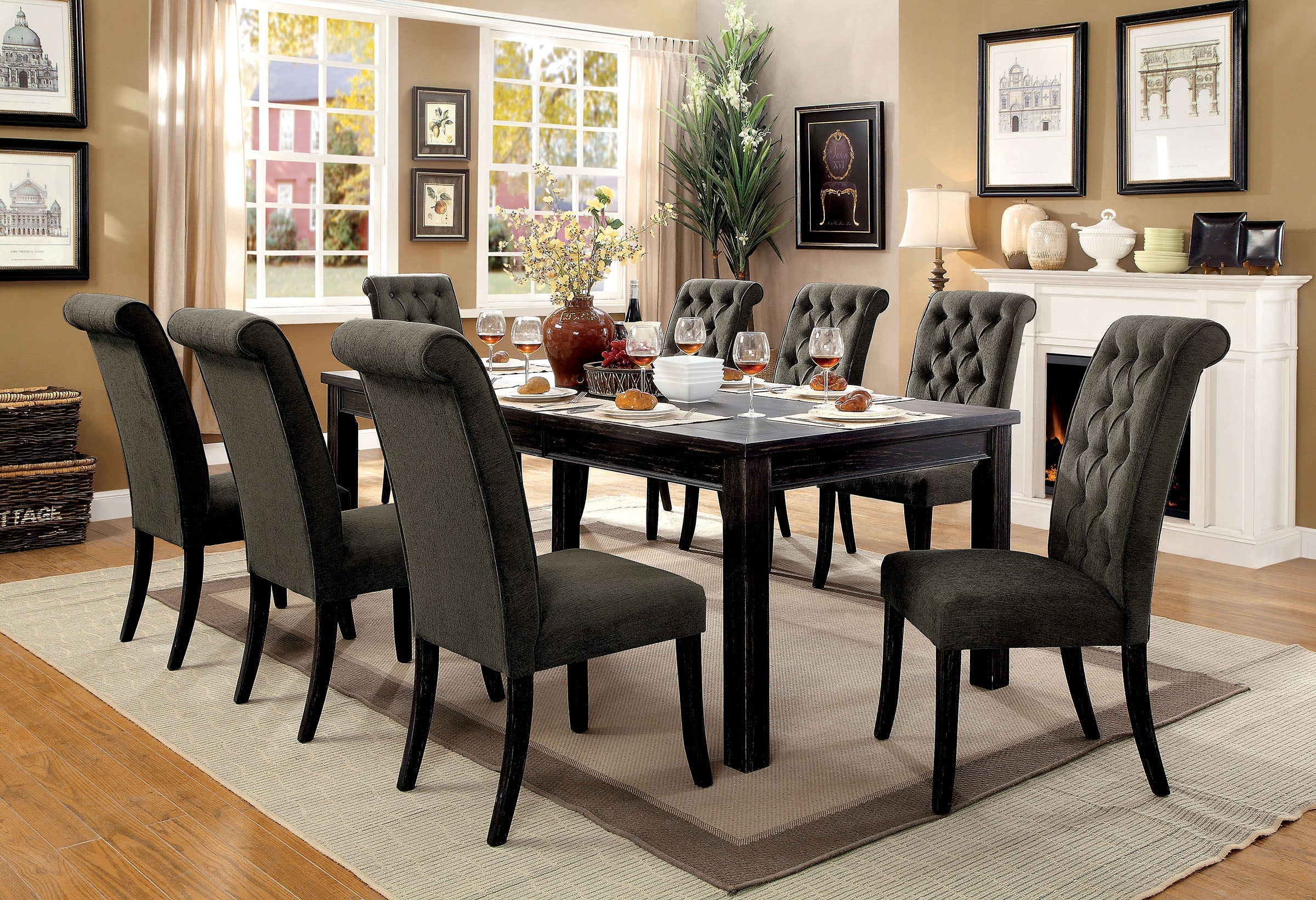 Sania 9-Piece Elegant Dining Room Set