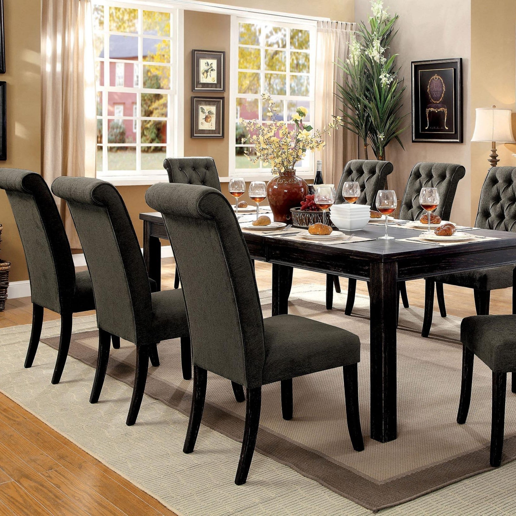 Sania 9-Piece Elegant Dining Room Set