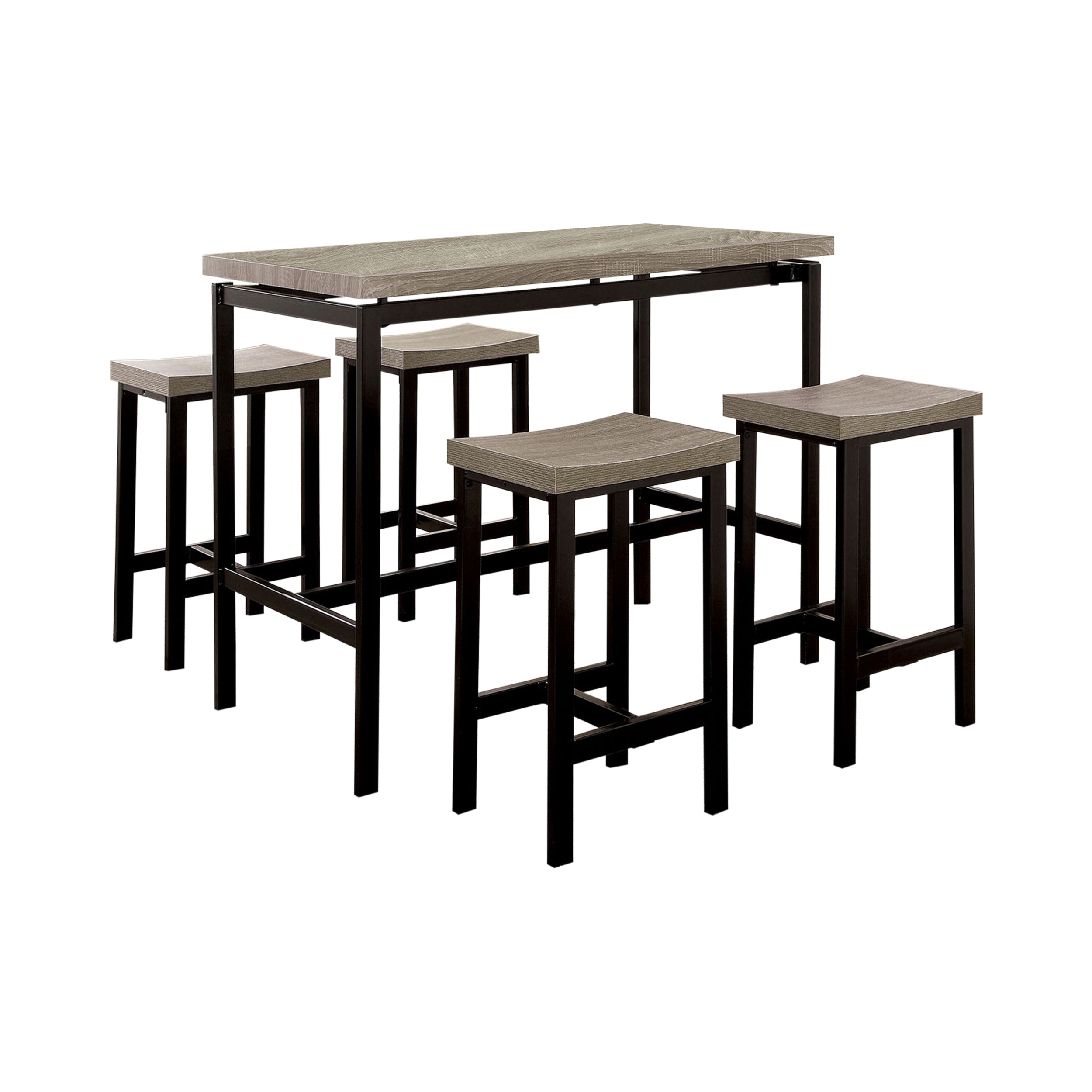 Roermond Contemporary Dining Set, 5 Pieces