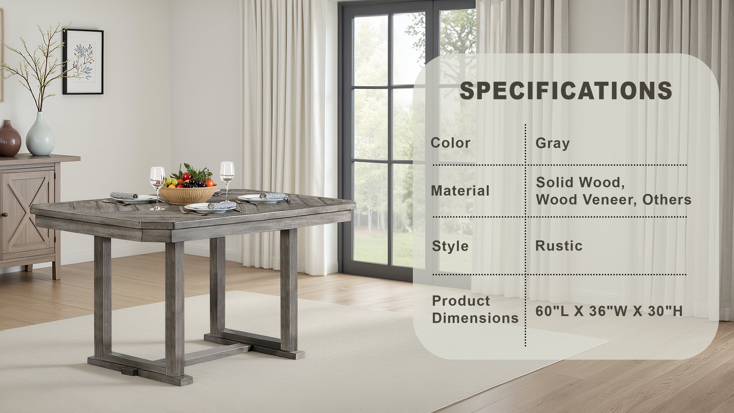 Valenza Rustic Dining Table