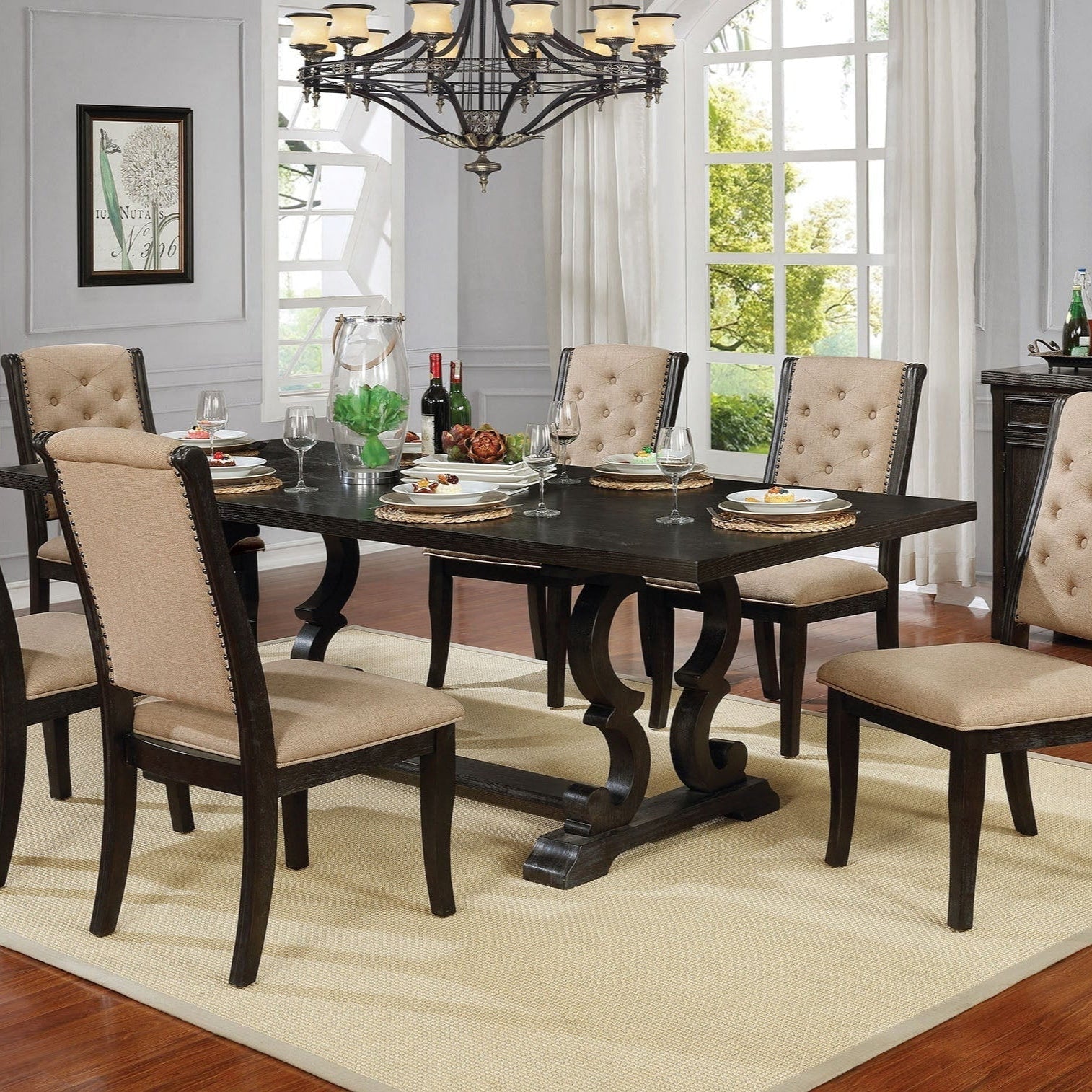 Patience Modern Rustic 9-Piece Dining Set