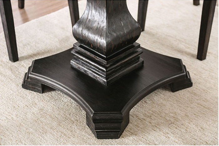 Elfredo 5-Piece Genuine Marble Round Table Dining Room Set