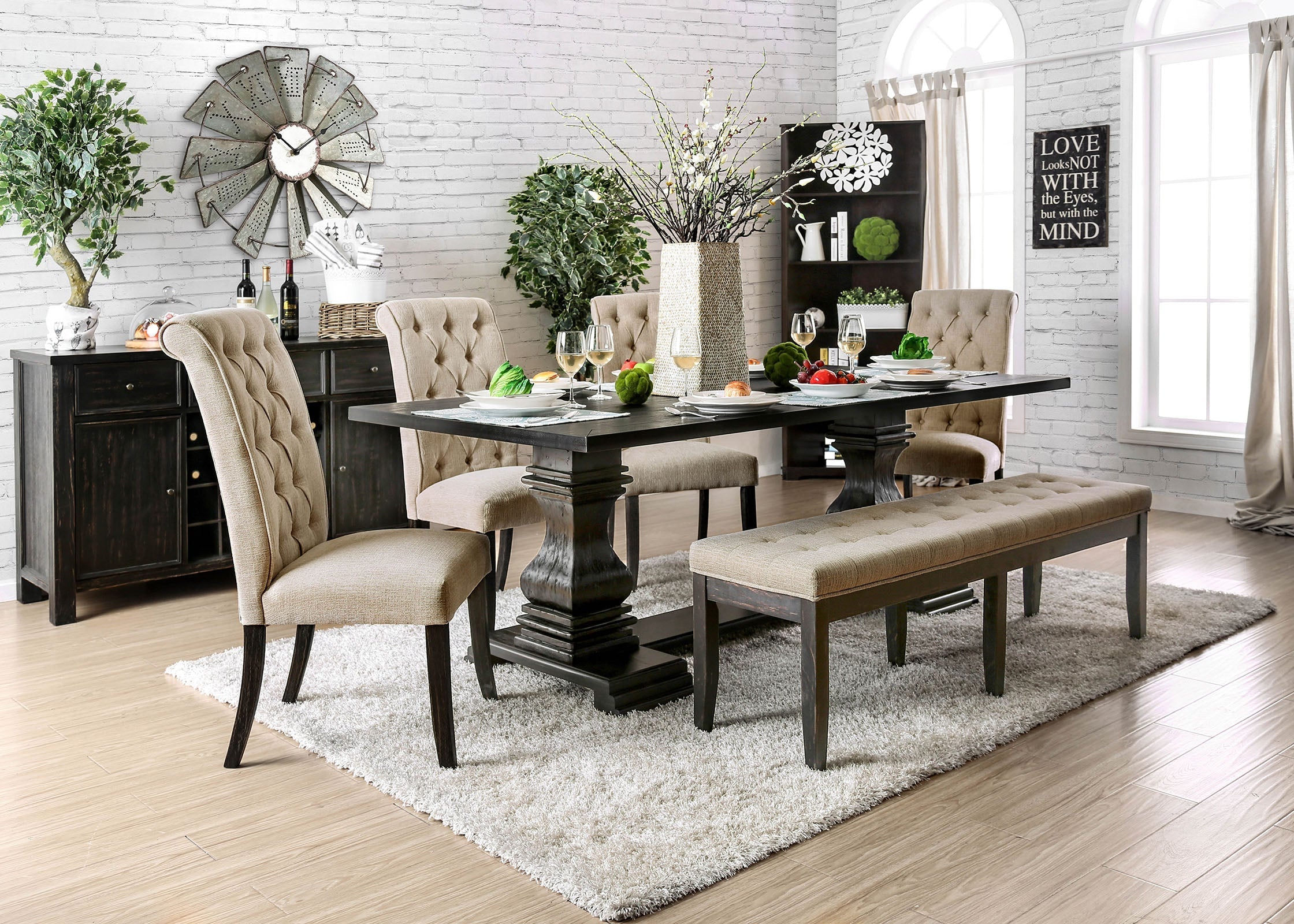 Nerissa Elegant 7-Piece Dining Set
