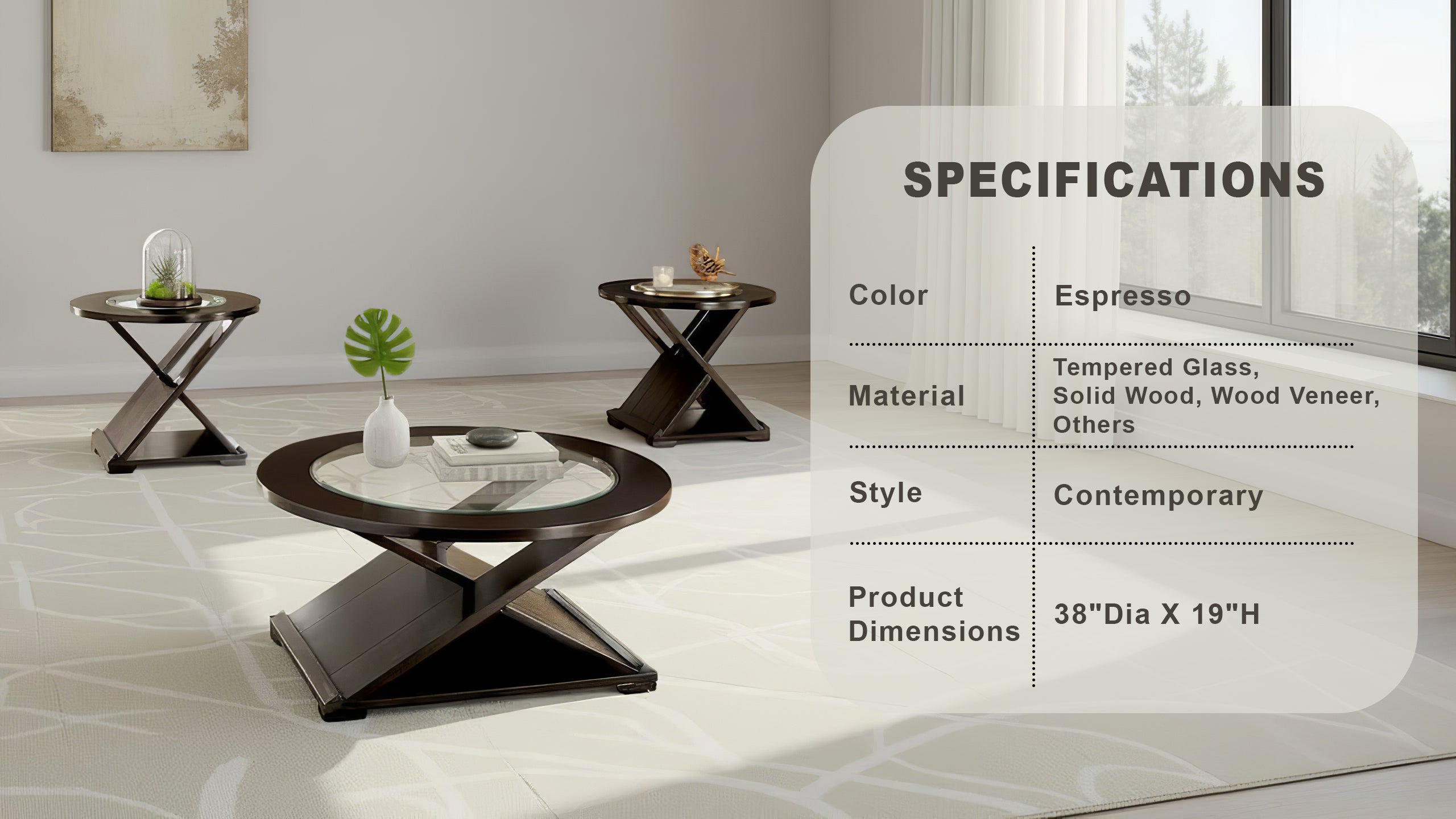 Orel Contemporary Occasional Set