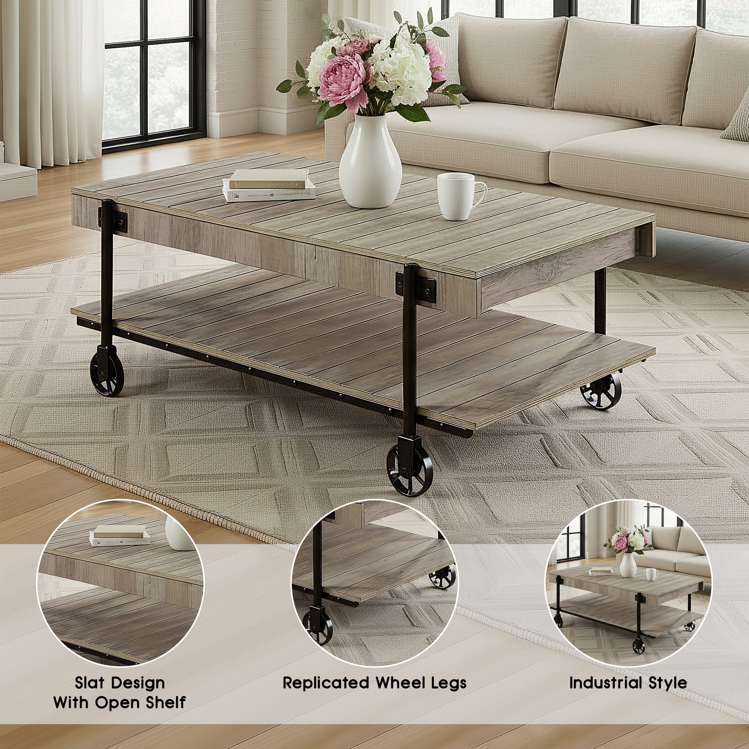 Bram Industrial Coffee Table