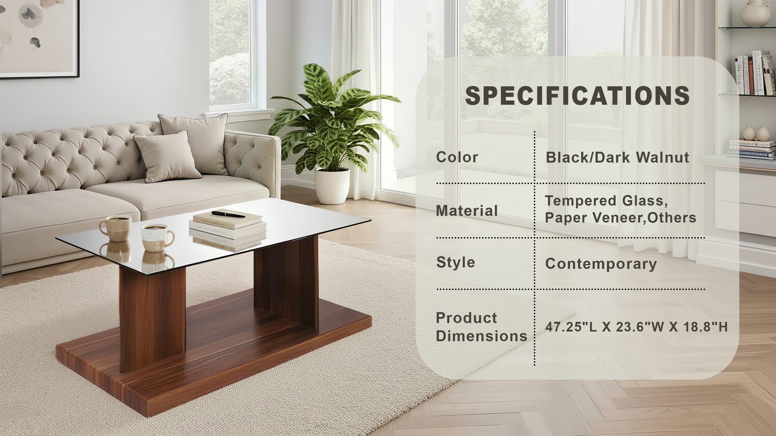 Zugenberg Contemporary Coffee Table