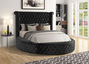 Velvora Platform Bed Frame with Storage Compartments, USB Ports & Wingback Tufted Headboard