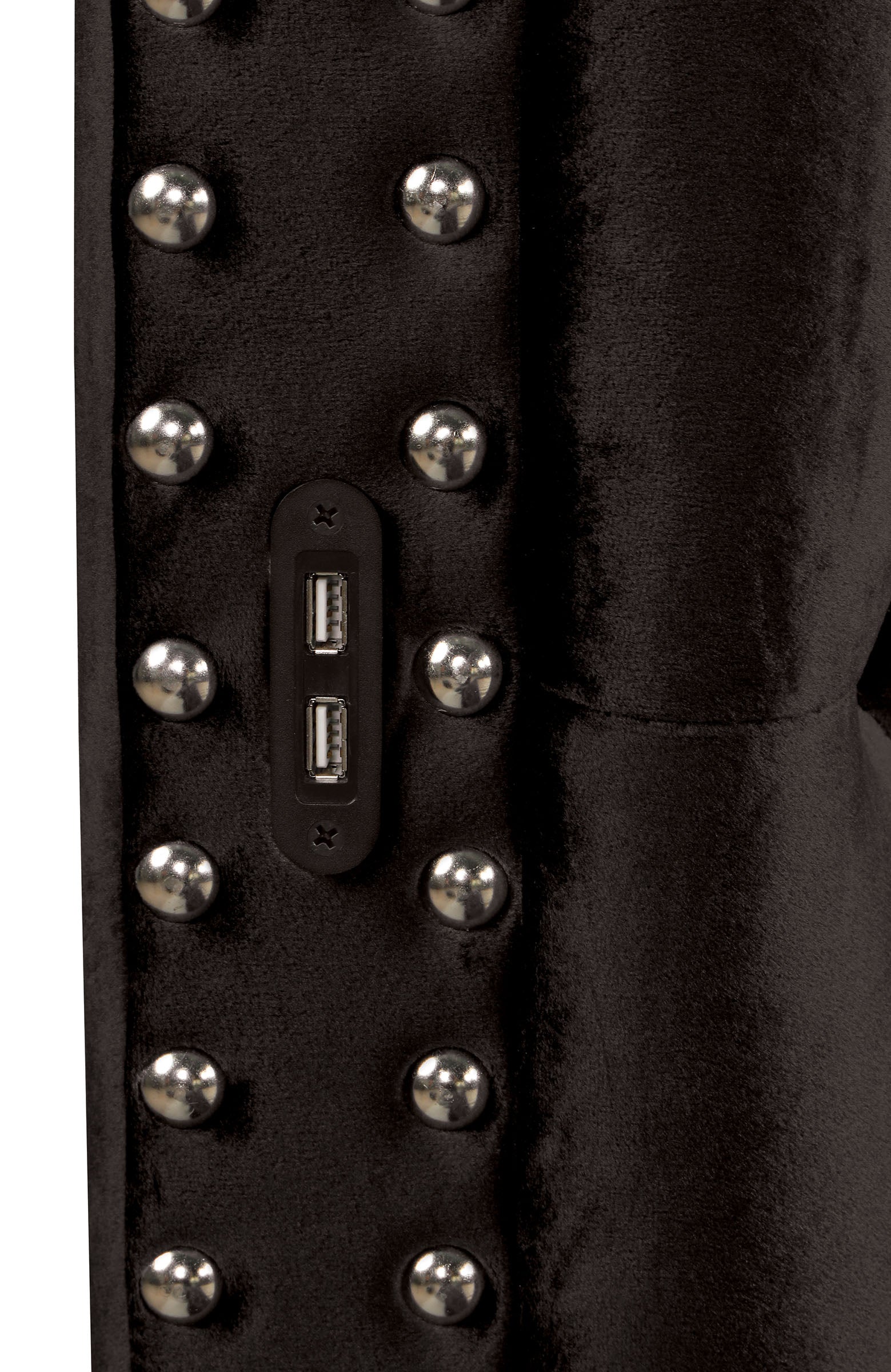 Velvora Platform Bed Frame with Storage Compartments, USB Ports & Wingback Tufted Headboard