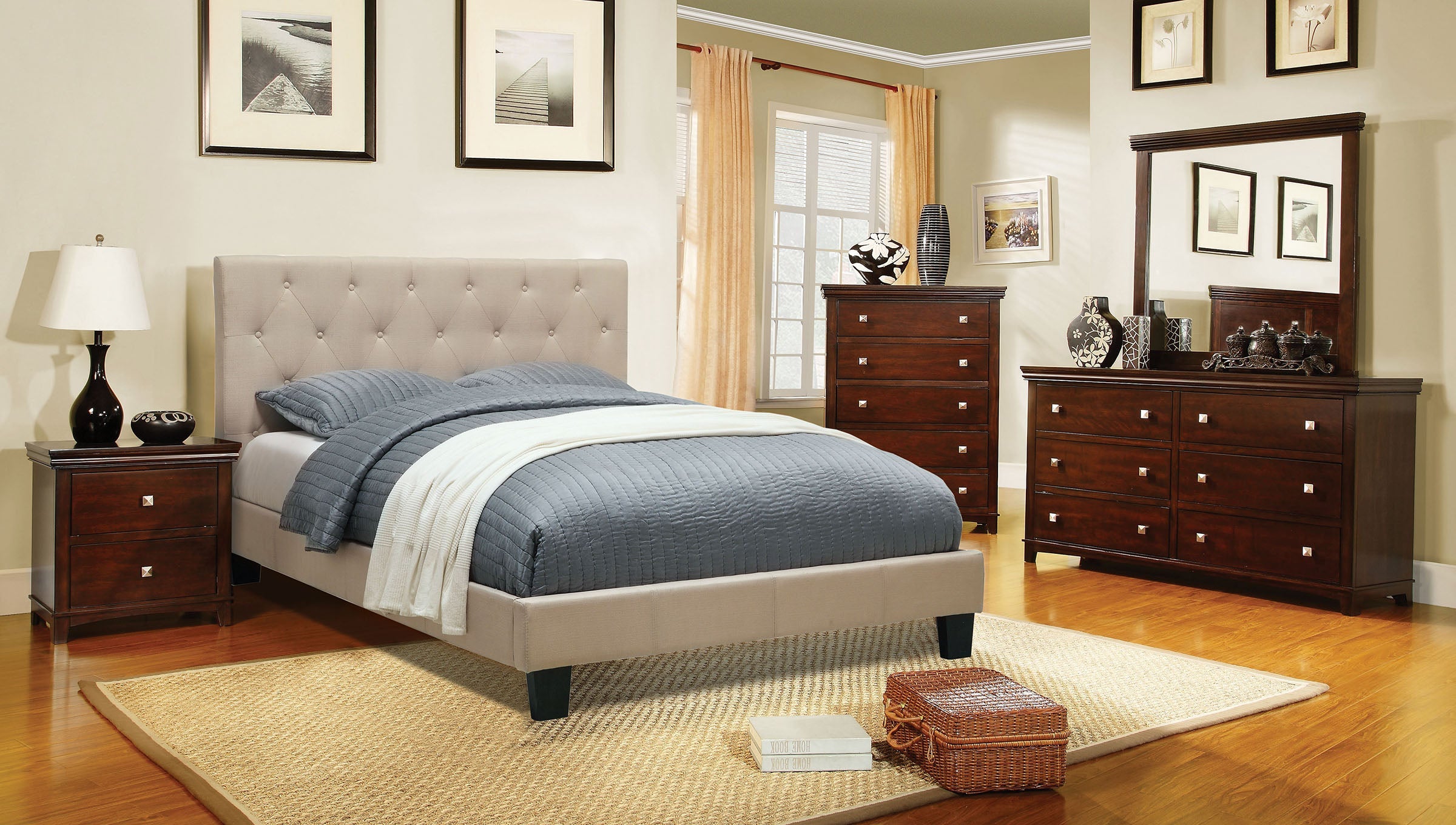 Leeroy Modern Upholstered Bed Frame