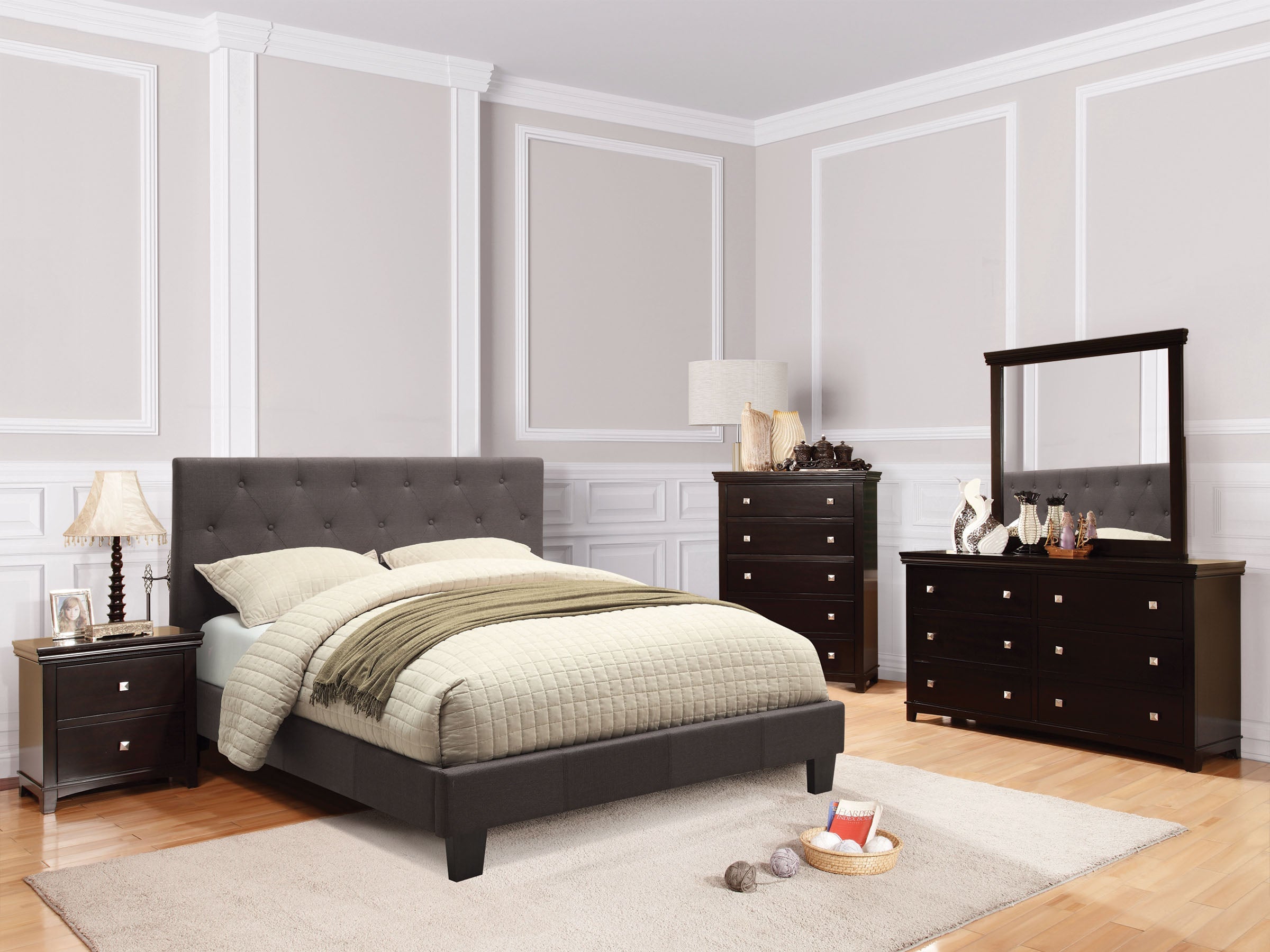 Leeroy Modern Upholstered Bed Frame