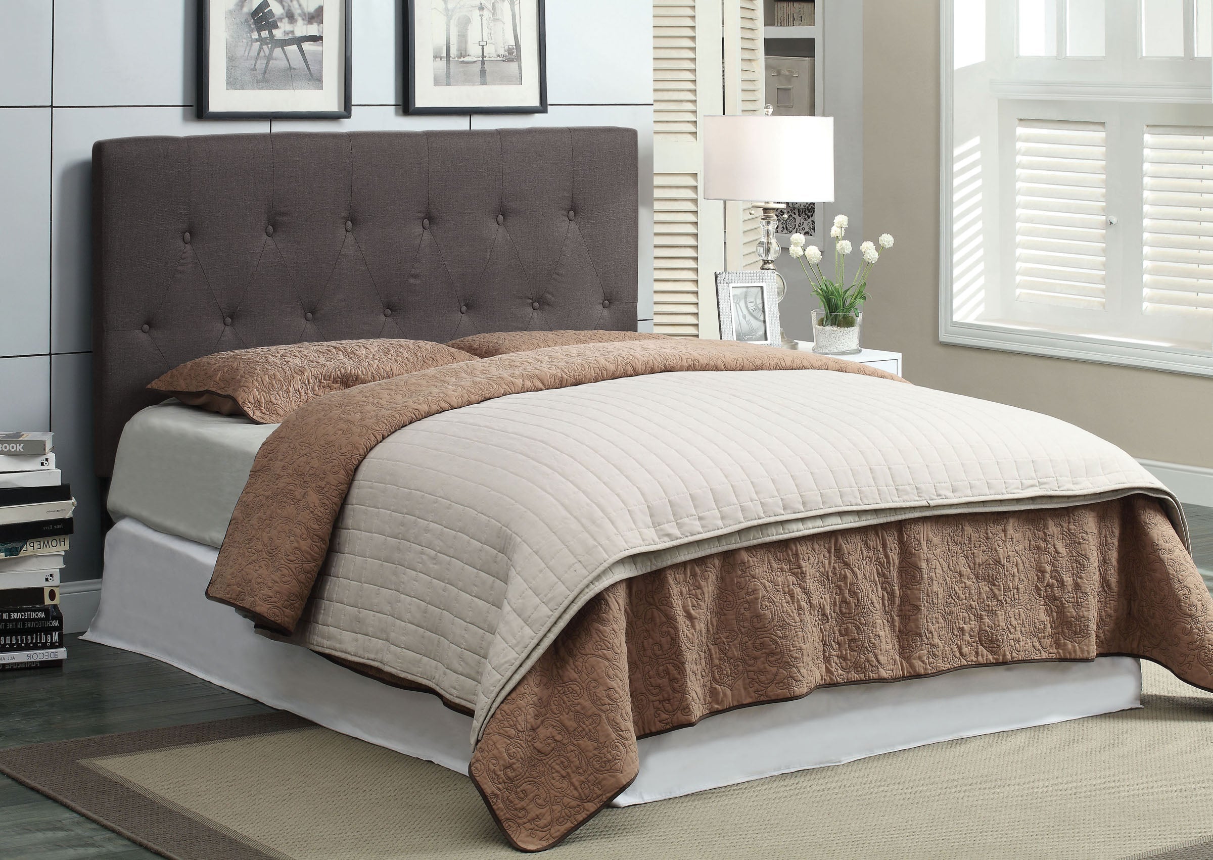 Leeroy Modern Upholstered Bed Frame