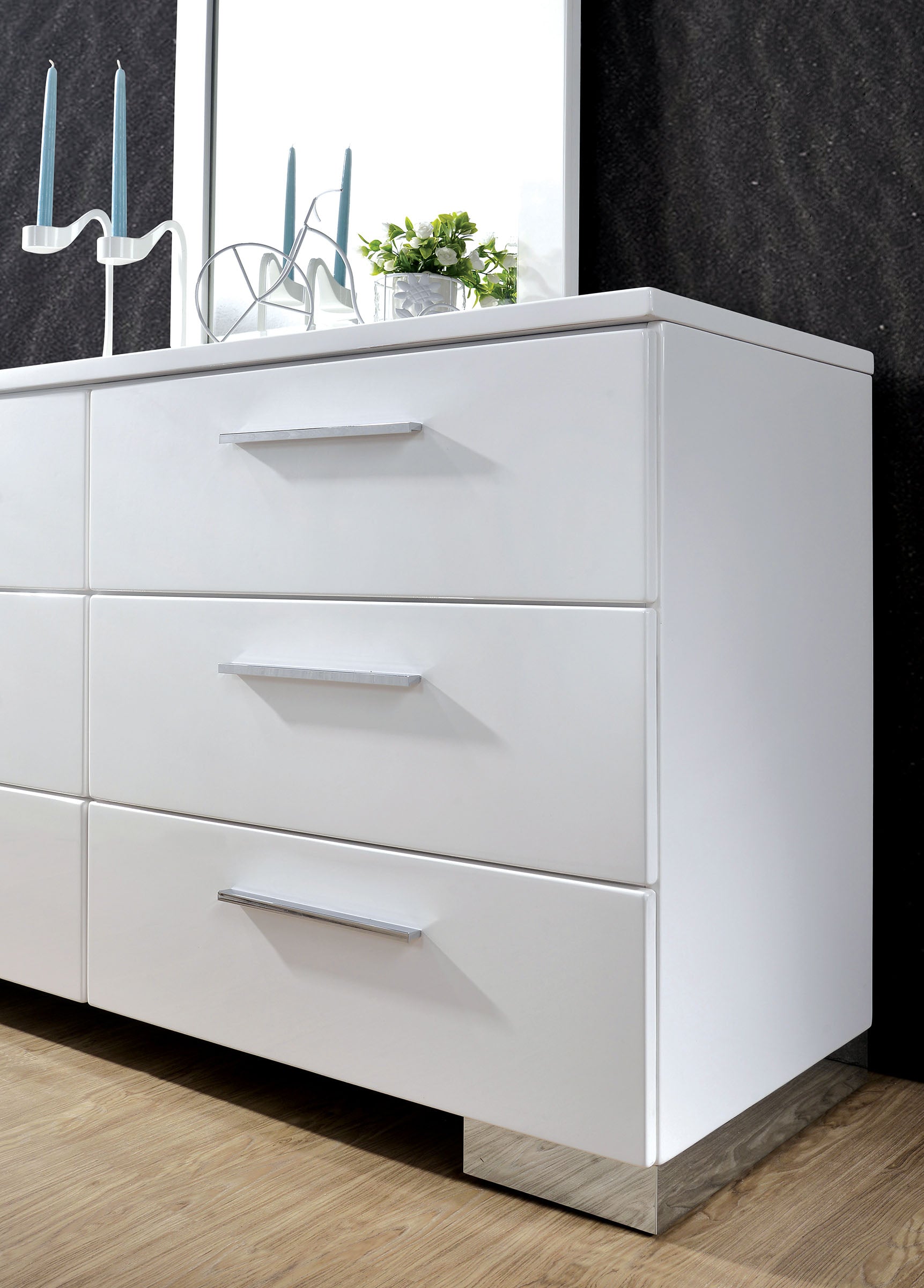 Christie Contemporary Platform Bed Frame or 4-Piece Bedroom Set