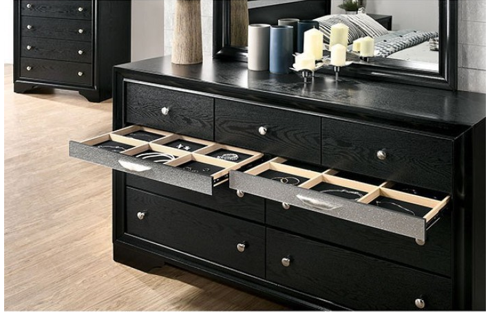 Chrissy Modern Silver Tone Accent 4-Piece Bedroom Set