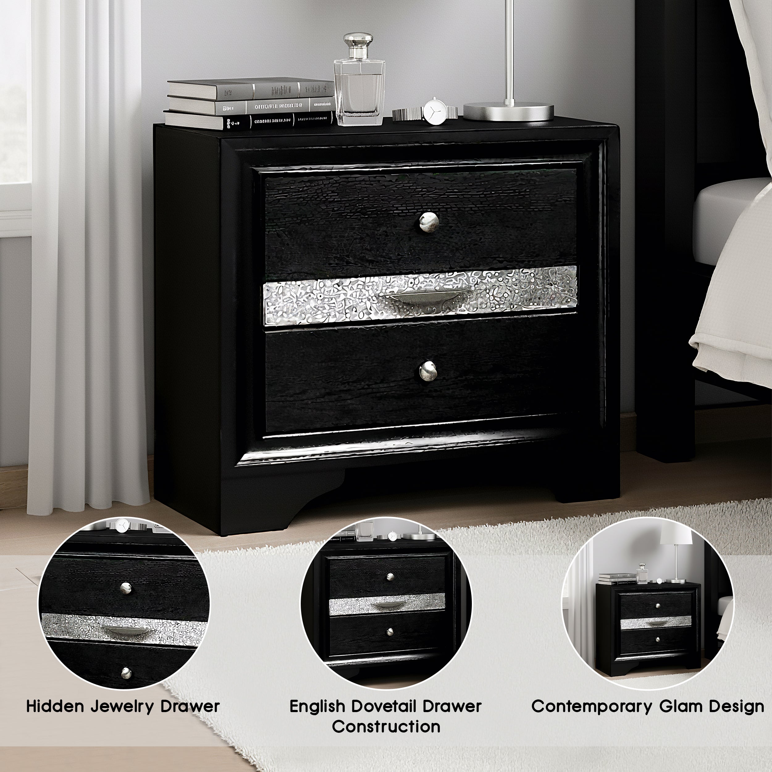Livia Contemporary Nightstand