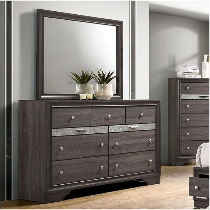 Chrissy Modern Silver Tone Accent 4-Piece Bedroom Set