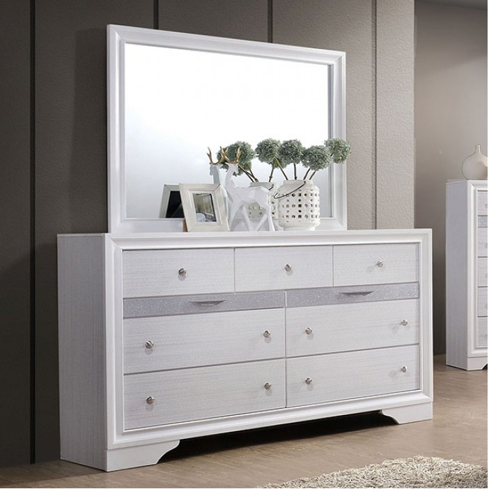 Chrissy Modern Silver Tone Accent 4-Piece Bedroom Set