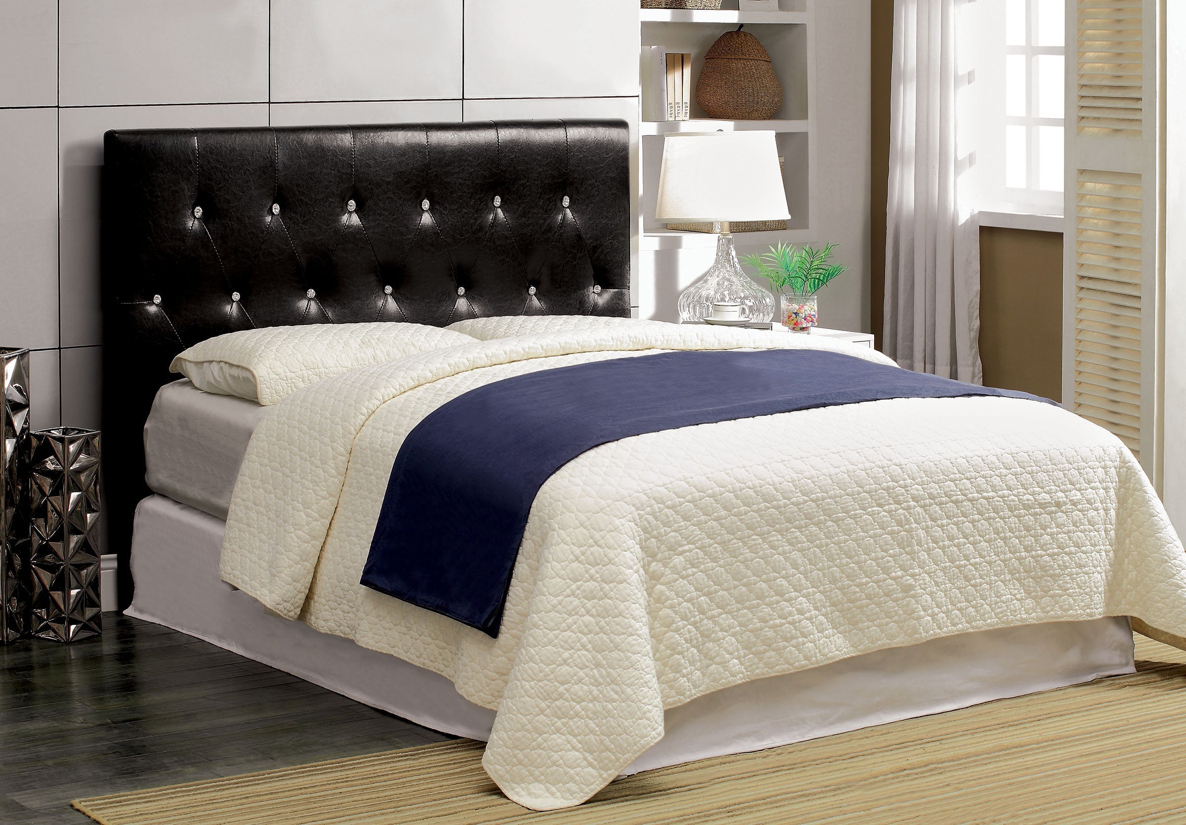Velen Modern Upholstered Bed Frame with Tufted Headboard