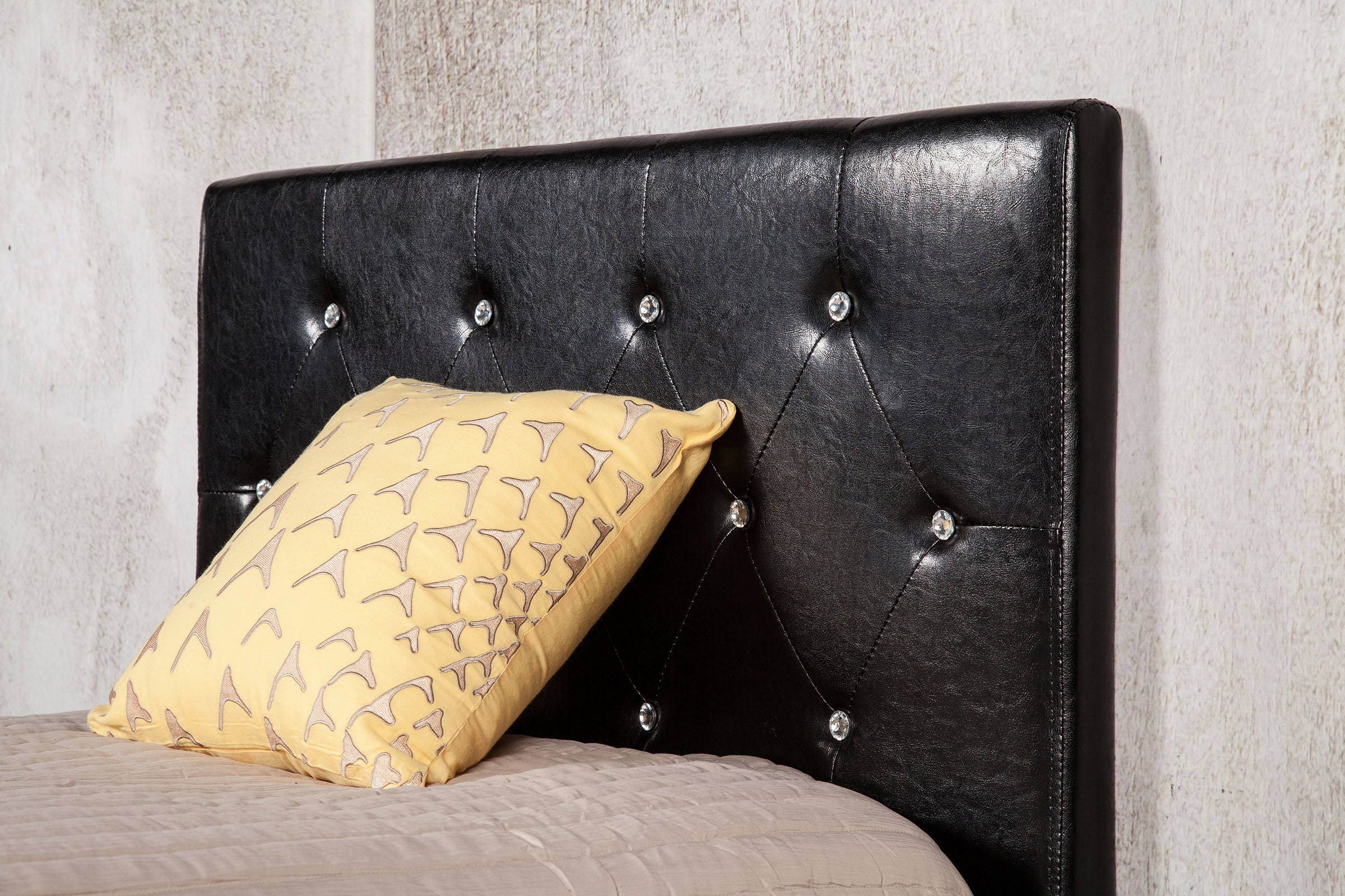 Velen Modern Upholstered Bed Frame with Tufted Headboard