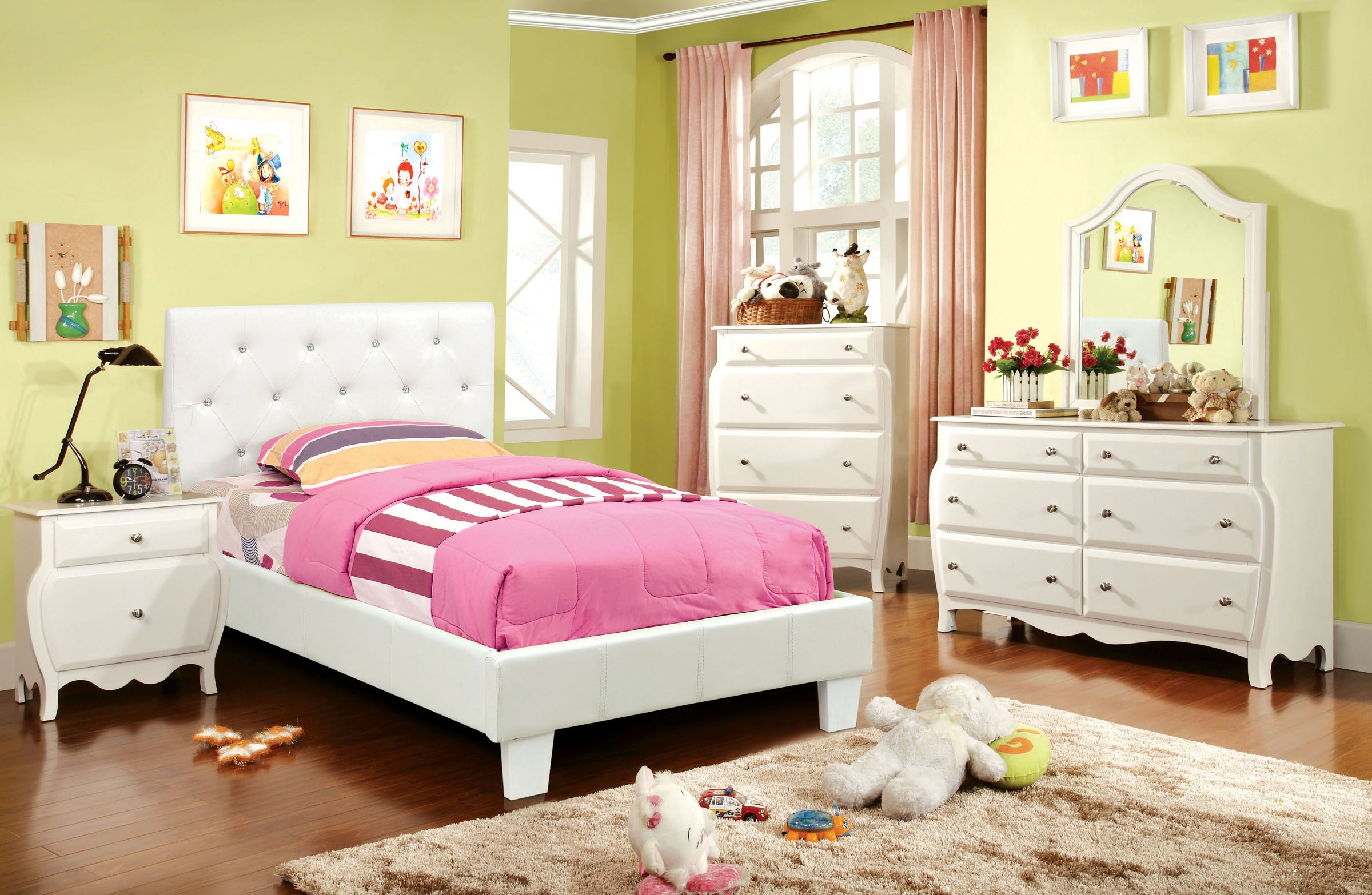 Velen Modern Upholstered Bed Frame with Tufted Headboard