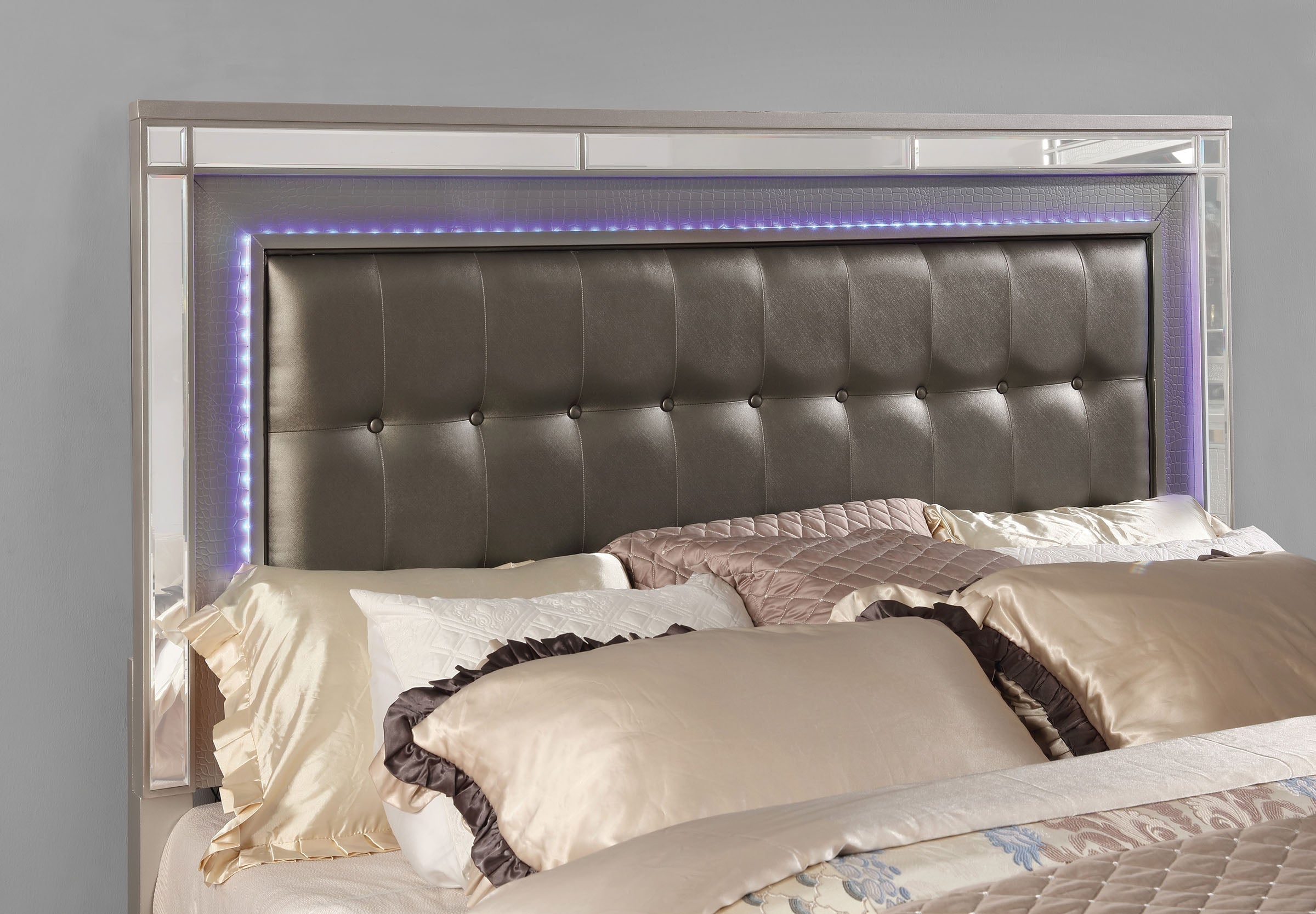 Vienna Contemporary Upholstered Platform Bed