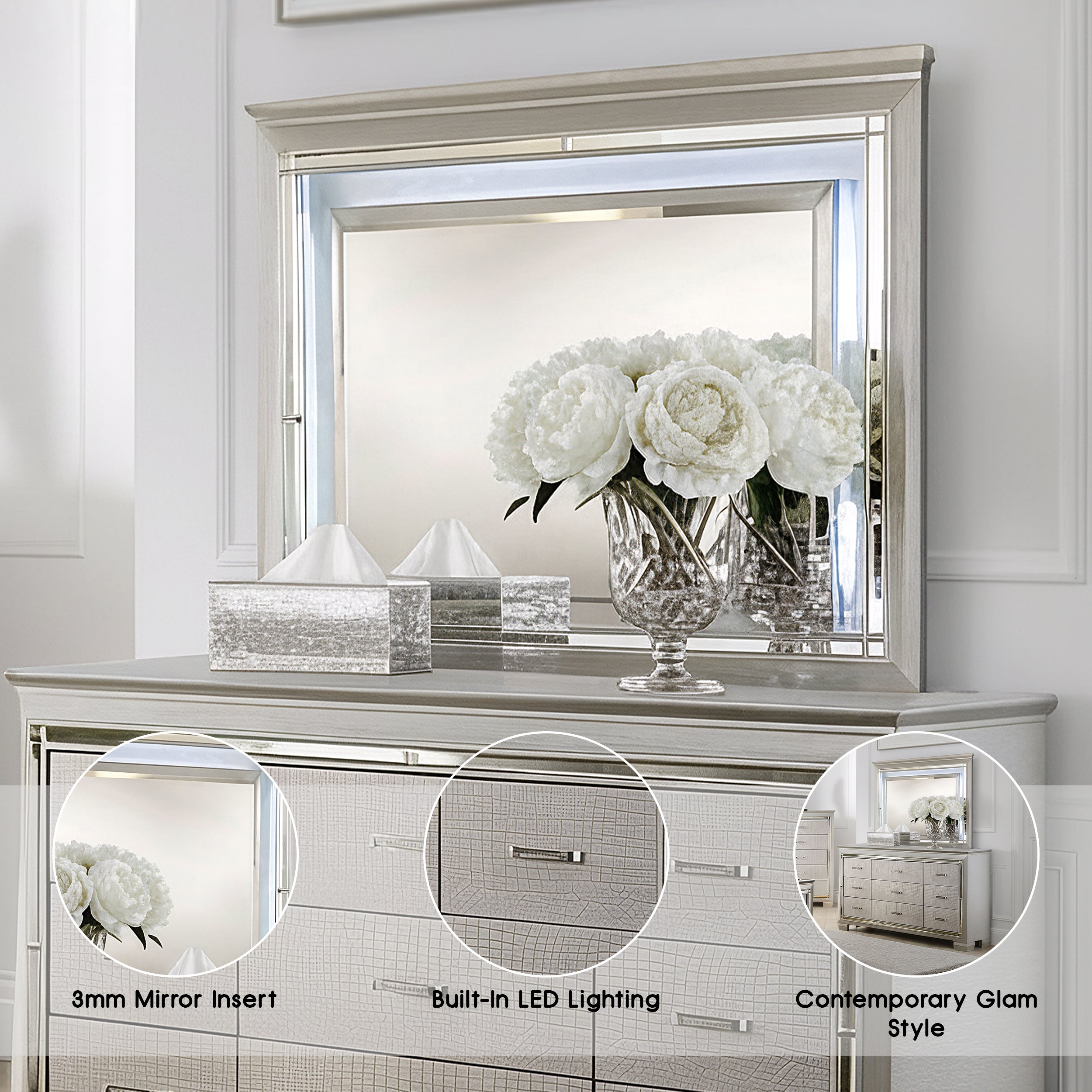 Allegra Contemporary Mirror