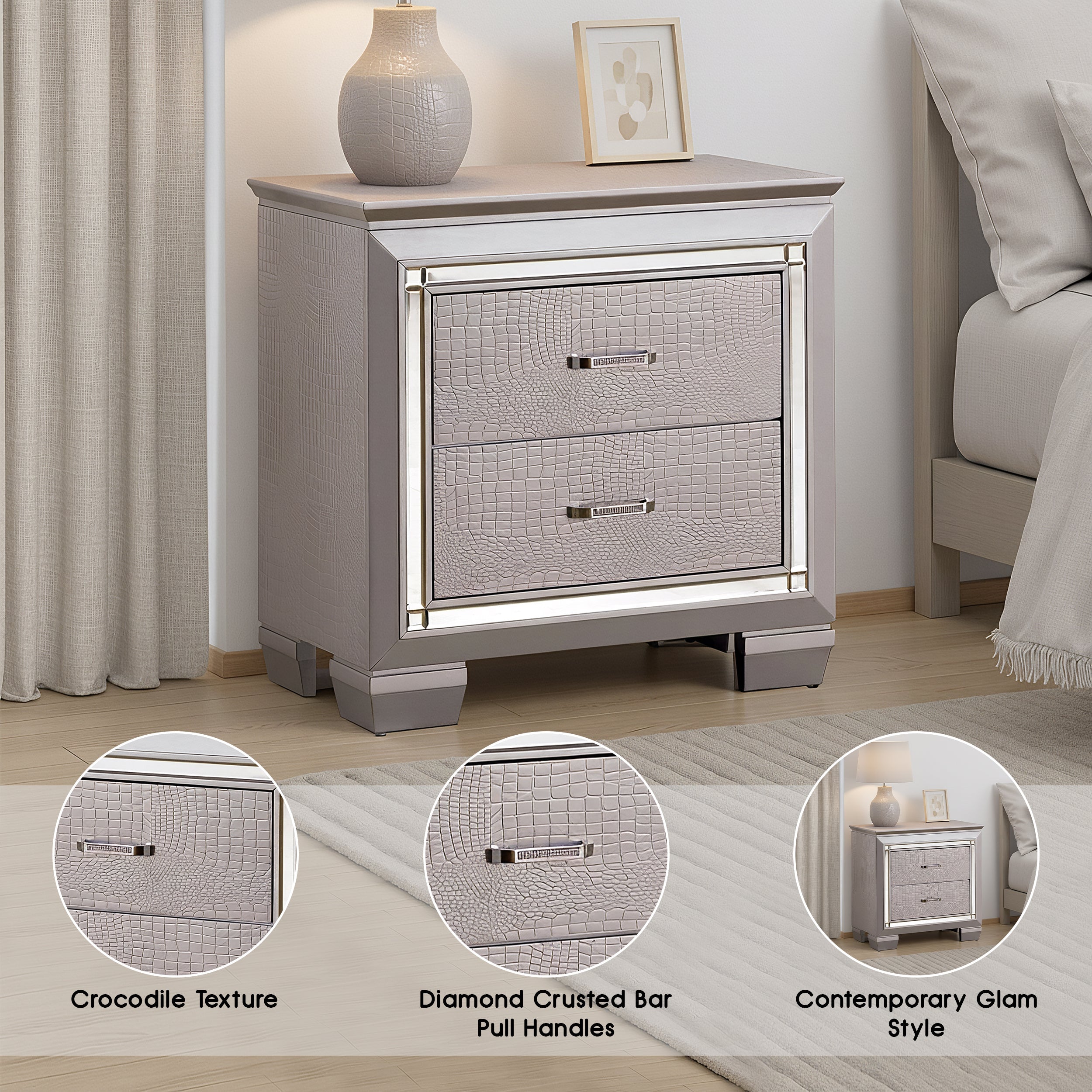 Allegra Contemporary Nightstand