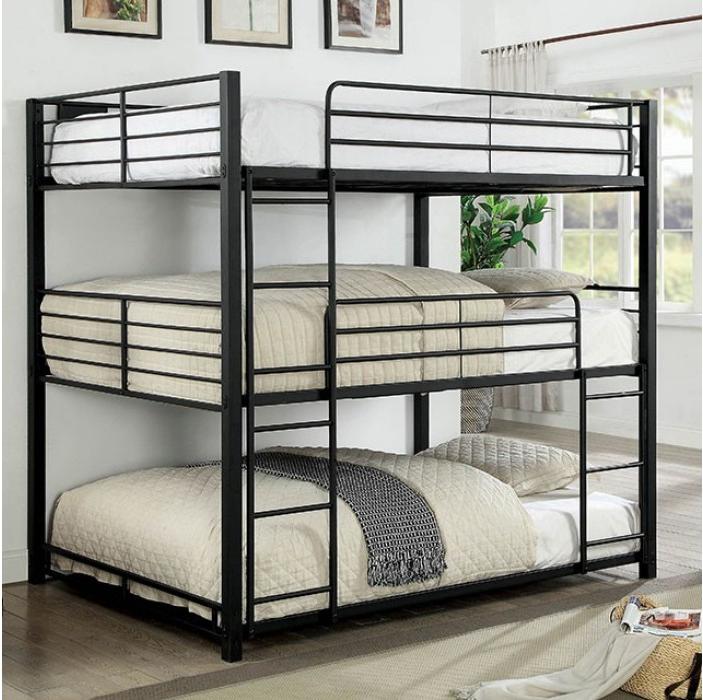 Carolyn Triple Twin or Full Metal Decker Bunk Bed